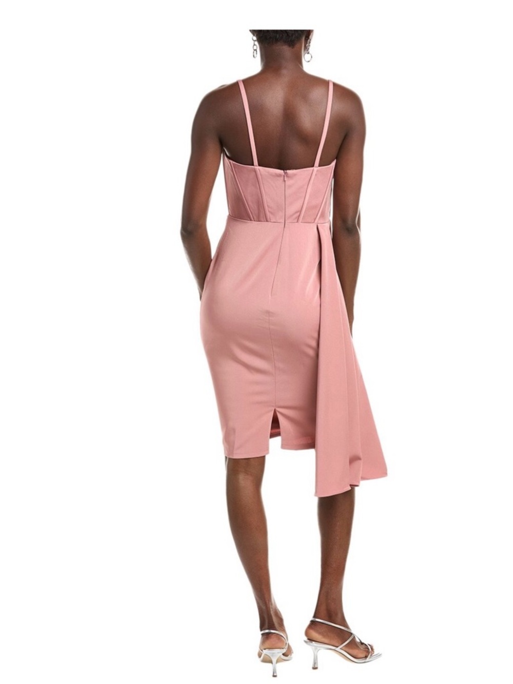 NWT RENE RUIZ Front Drape Cocktail Dress - Picture 4 of 6